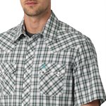 CHEMISE WRANGLER HOMME MC CARREAU NOIR / VERT MEDIUM