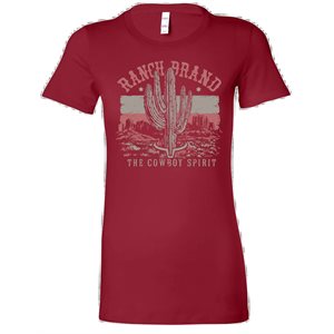 RANCH BRAND T-SHIRT WOMEN CACTUS 3 RED 