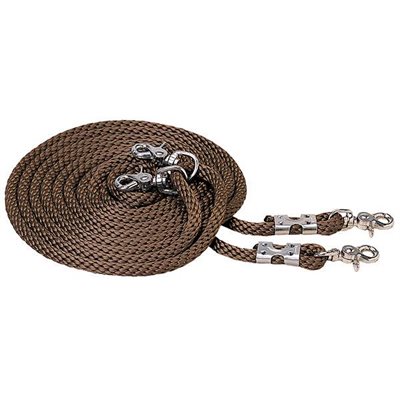 POLY ROPE DRAW REINS 16' BROWN