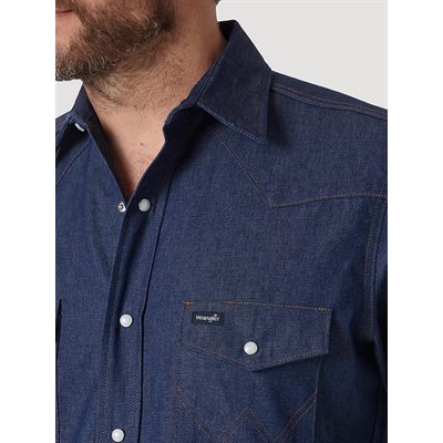 CHEMISE WRANGLER JEANS MANCHE COURTE SNAP LARGE