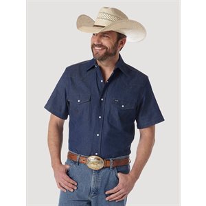 WRANGLER SHORT SLEEVE SHIRT WITH SNAP SMALL