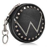 PORTE-MONNAIE EN CUIR LOGO ''W'' BAG CHARM ROUGE DE WRANGLER