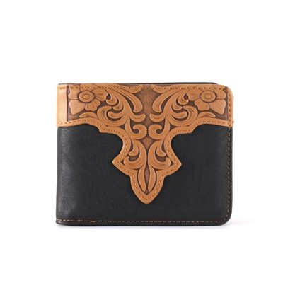 MONTANA WEST EMBOSSED VINTAGE FLORAL LEATHER WALLET