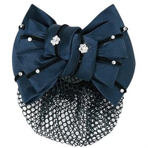 FILET A CHEVEUX AVEC BOUCLE MARINE FLEURS DE DIAMANTS