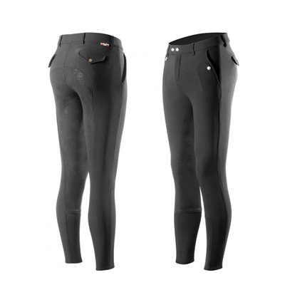 HORZE GRAND PRIX BLACK MEN FULL SEAT SILICONE BREECHES 38