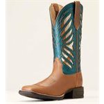 WESTERN BOOTS ARIAT WMS LONGVIEW BTTRD RUM / METALLIC SEA  SZ.5.5