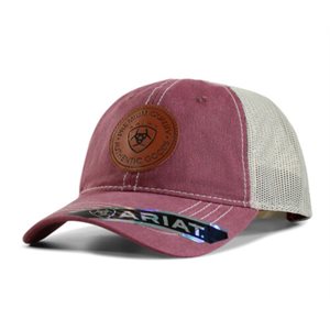 ARIAT CAP BURGUNDY / BEIGE BAKE LOGO