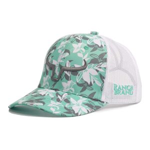 RANCH BRAND CAP PONYTAIL FLEUR 28 LOGO GRAPHITE