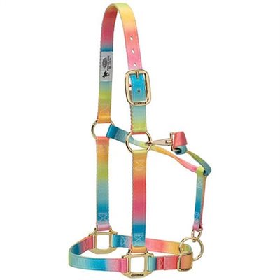 WEAVER HALTER ADJUSTABLE CHIN&THROAT AVERAGE RAINBOW