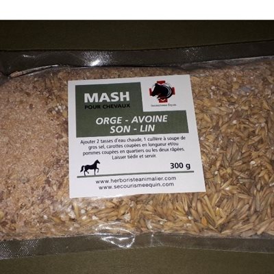 MASH POUR CHEVAUX ORGE-AVOINE-SON-LIN 300GR