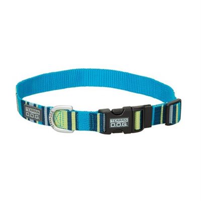 COLLIER POUR CHIEN SNAP-N-GO MOTIF TERRAIN DOG NAVY / LIME MEDIUM