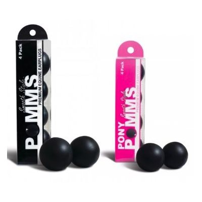 POMMS SMOOTH EAR POMS BLACK PKG.4