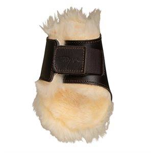 PROTEGE BOULET DY'ON EN CUIR / MOUTON AVEC VELCRO BRUN GR.3 FULL