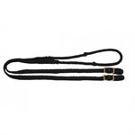 WESTERN RAWHIDE BRAIDED BARREL REIN BLACK / TAN