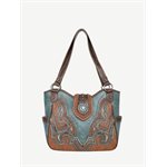 MONTANA WEST CUT-OUT COLLECTION PURSE TURQUOISE / BROWN